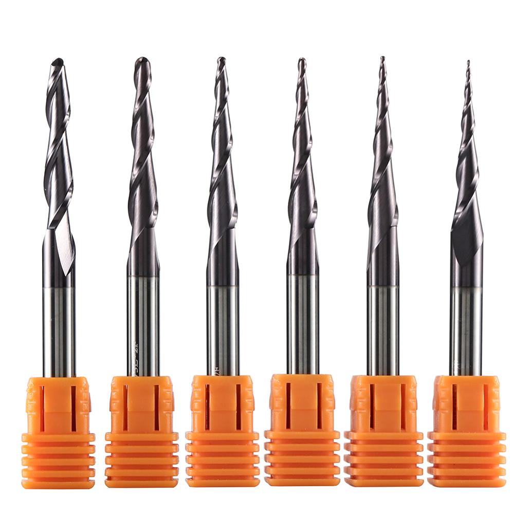 End Mill Set - 1 pcs Solid Carbide Coated Taper