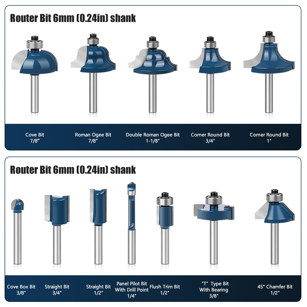 6mm Shank Router Bits Set Stra - End Mill Set ulasan dan harga