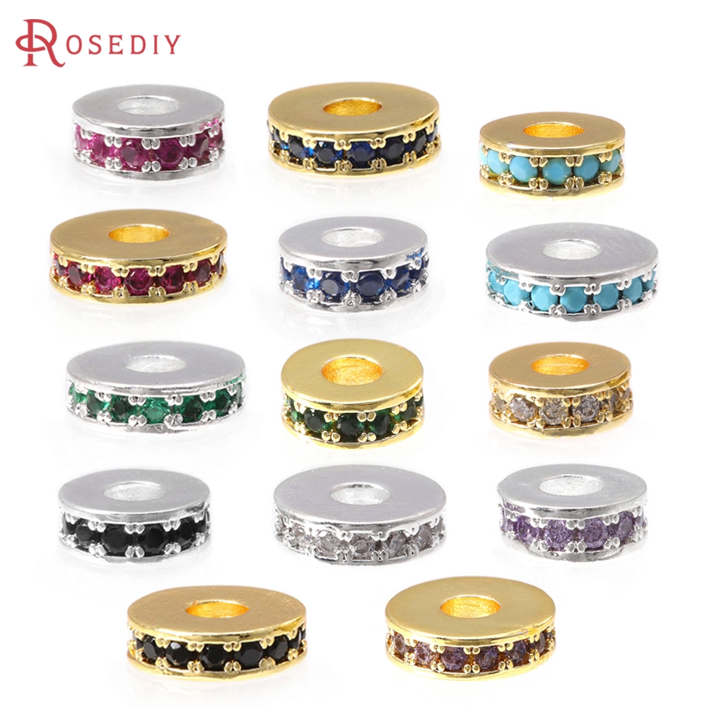6PCS 6MM 8MM 18K Gold Color Br - Coupling 8Mm ulasan dan harga