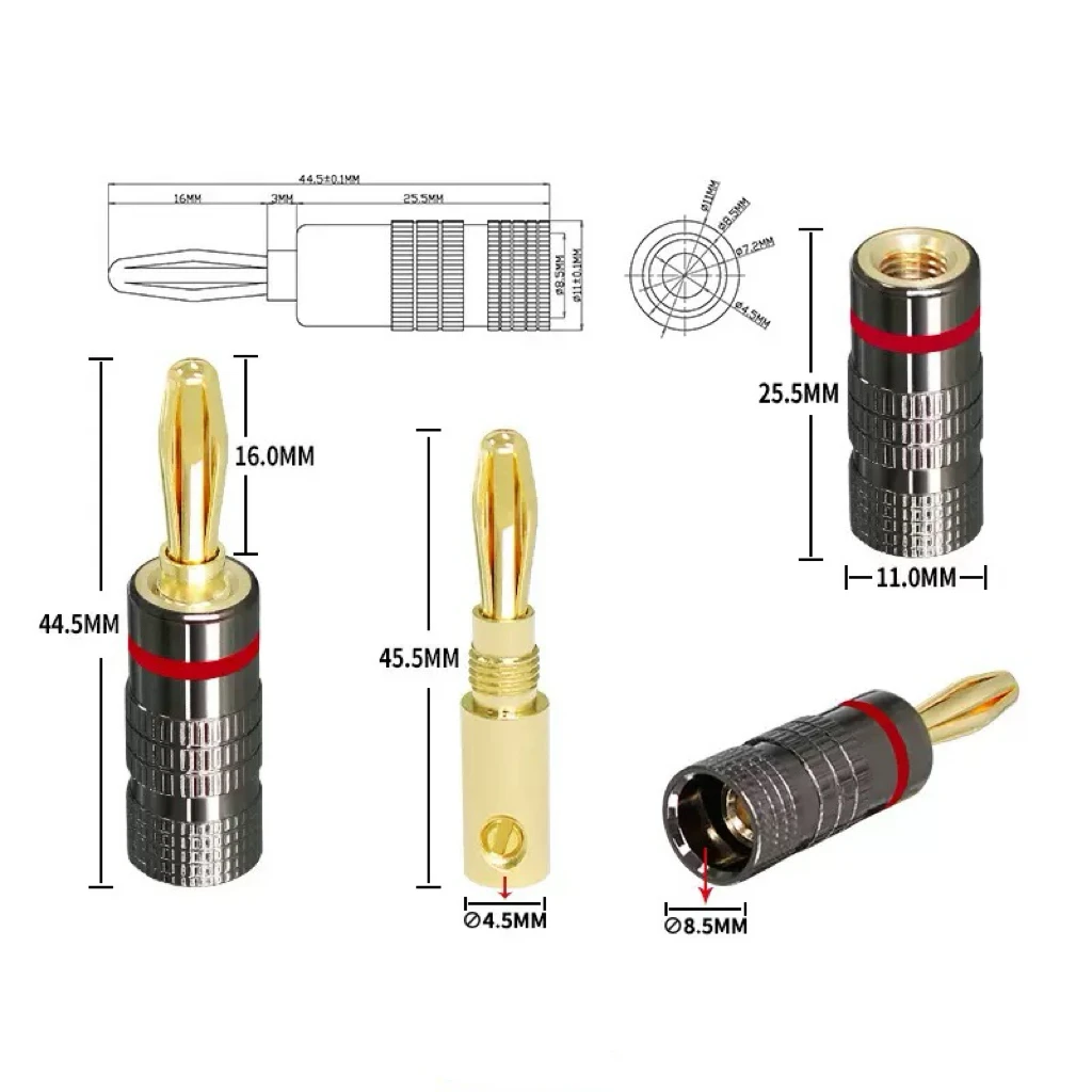 1-10Pcs No Solder Banana Plug  - Coupling 8Mm ulasan dan harga