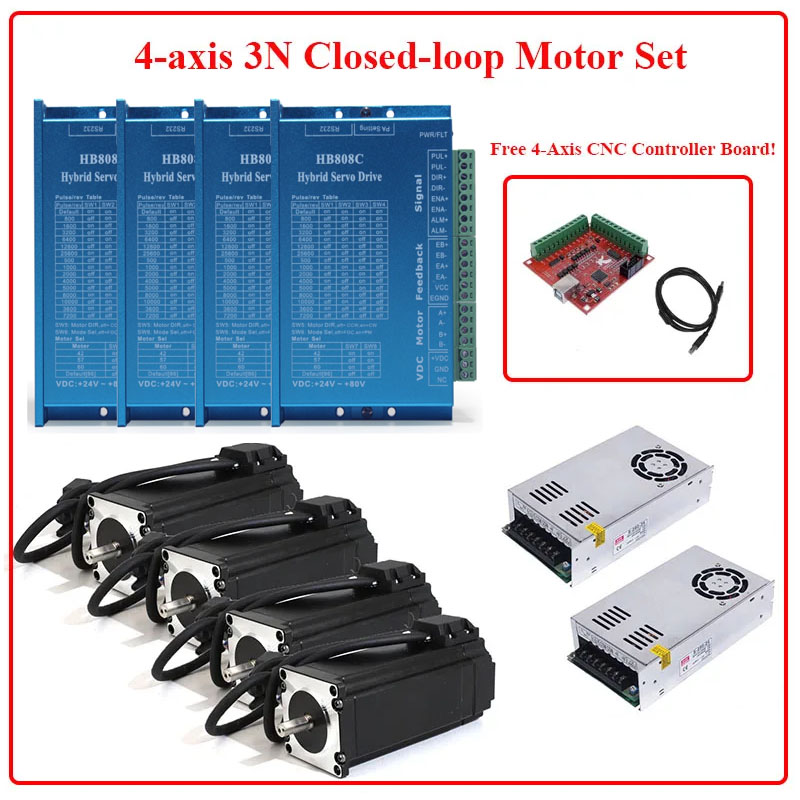 4 Axis Nema 23 Closed Loop Ste - Nema23 Stepper ulasan dan harga