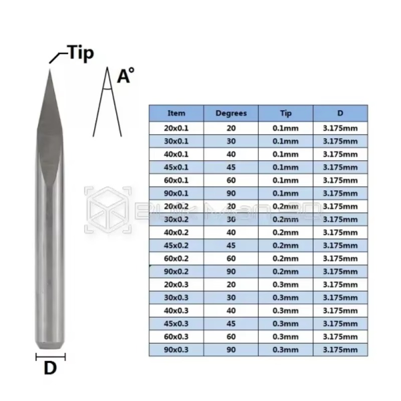 10pcs/set 3 Edge l Engraving B - Cnc Bits ulasan dan harga