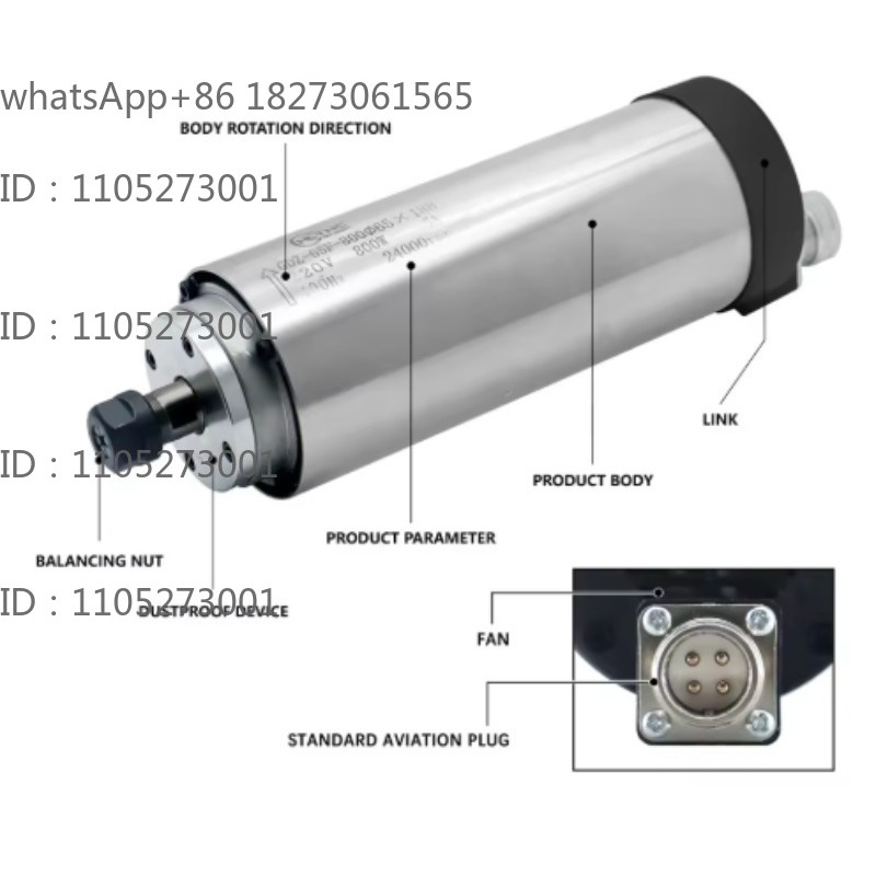 24000RPM Round Water‑Cooled Sp - Spindle Motor ulasan dan harga