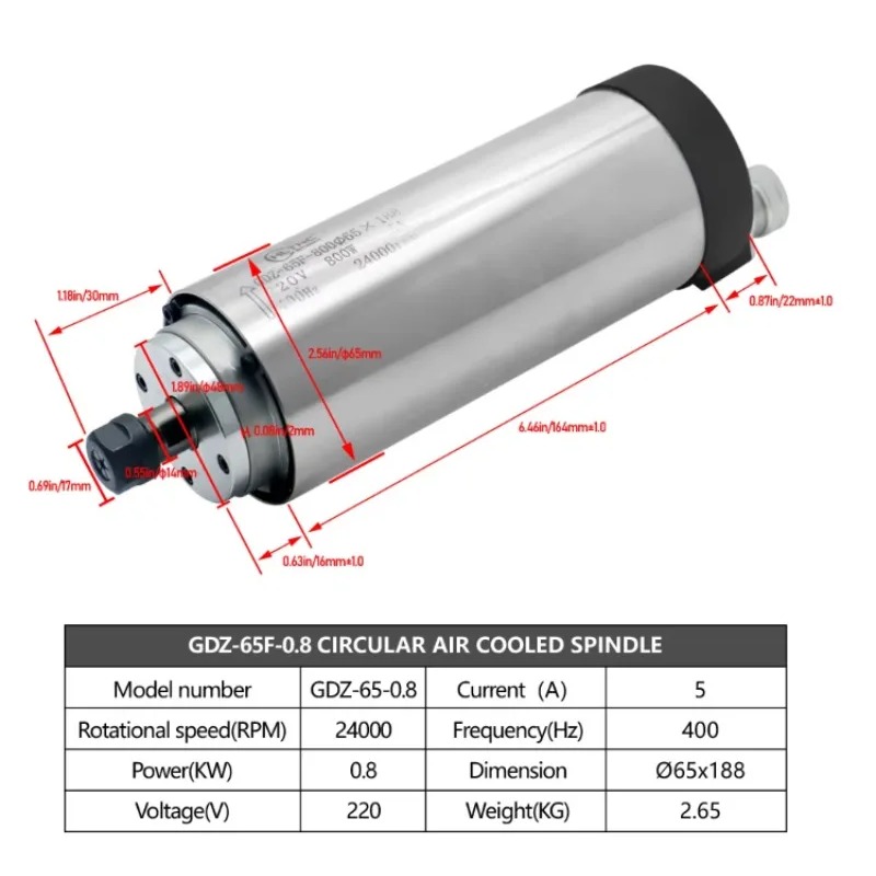 24000RPM Round Water‑Cooled Sp - Spindle Motor ulasan dan harga