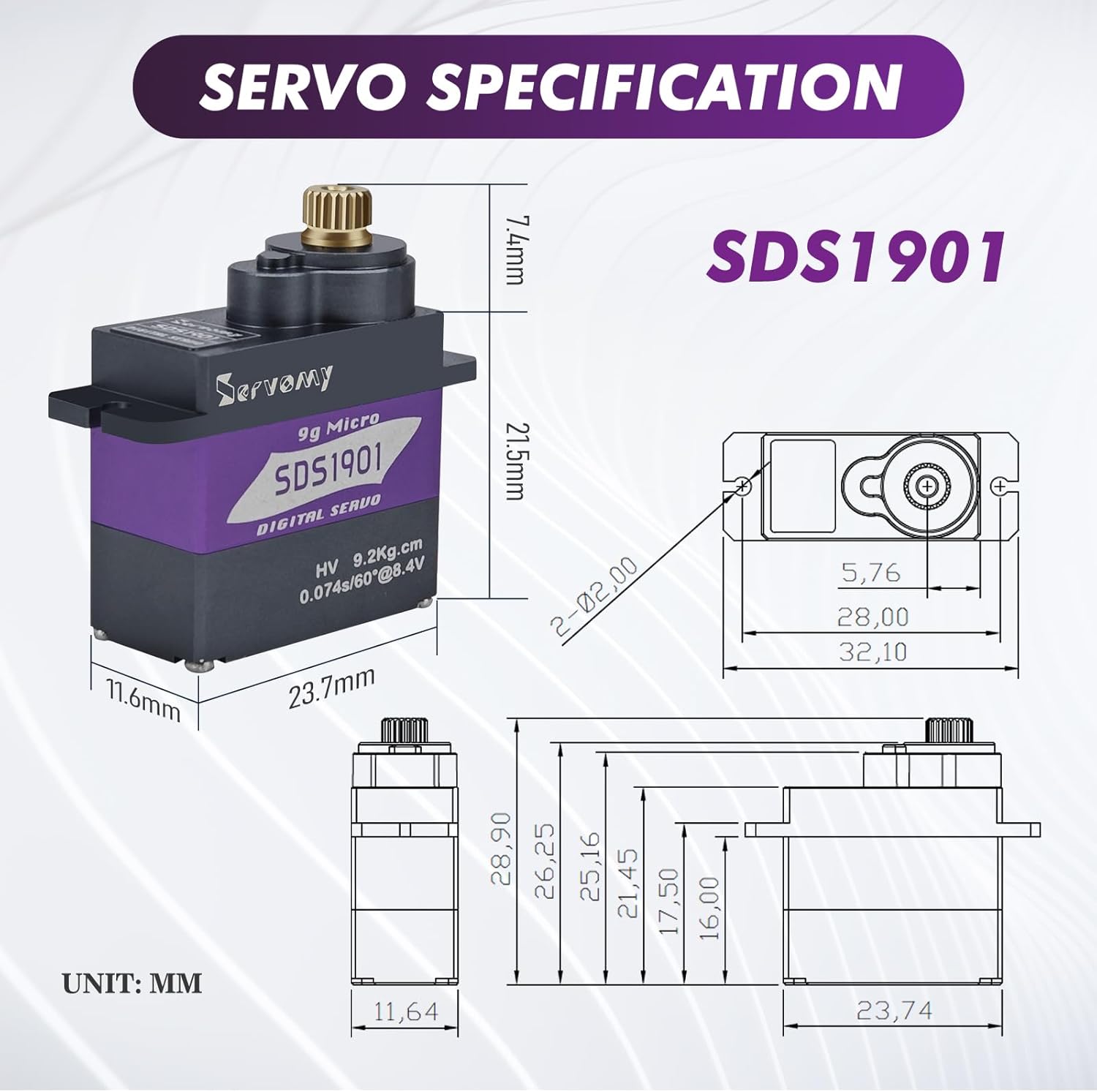 SERVOMY-SDS1901 Digital 9G Mic - Servo 9G ulasan dan harga