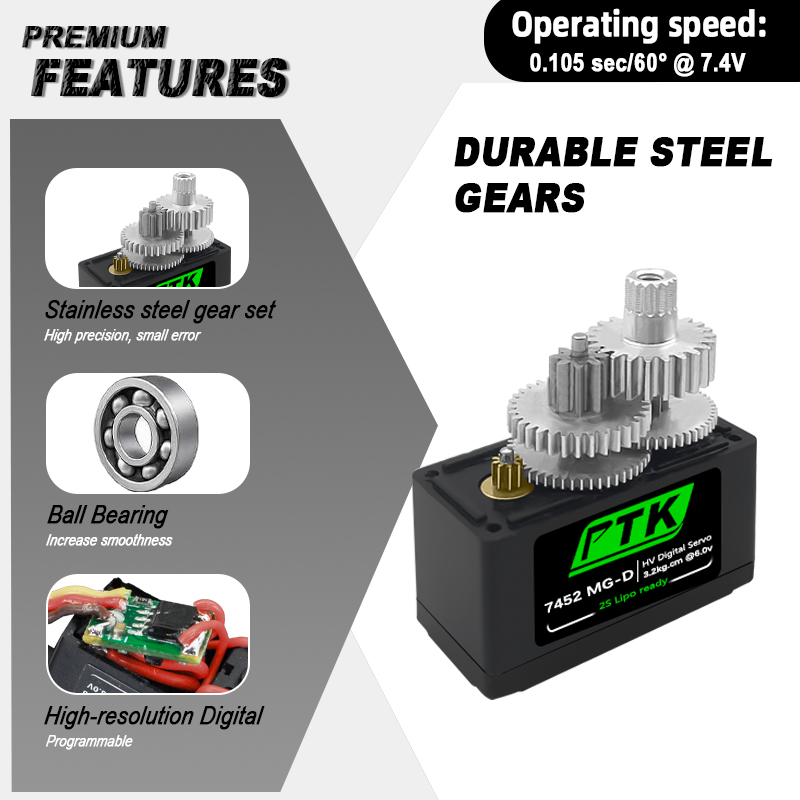 PTK 7452 MG-D 9g Digital Servo - Servo 9G ulasan dan harga